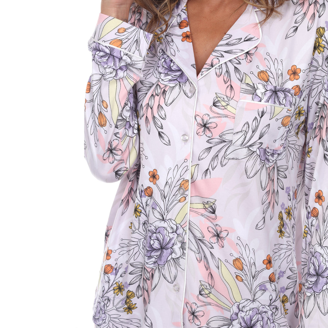 Long Sleeve Floral Pajama Set