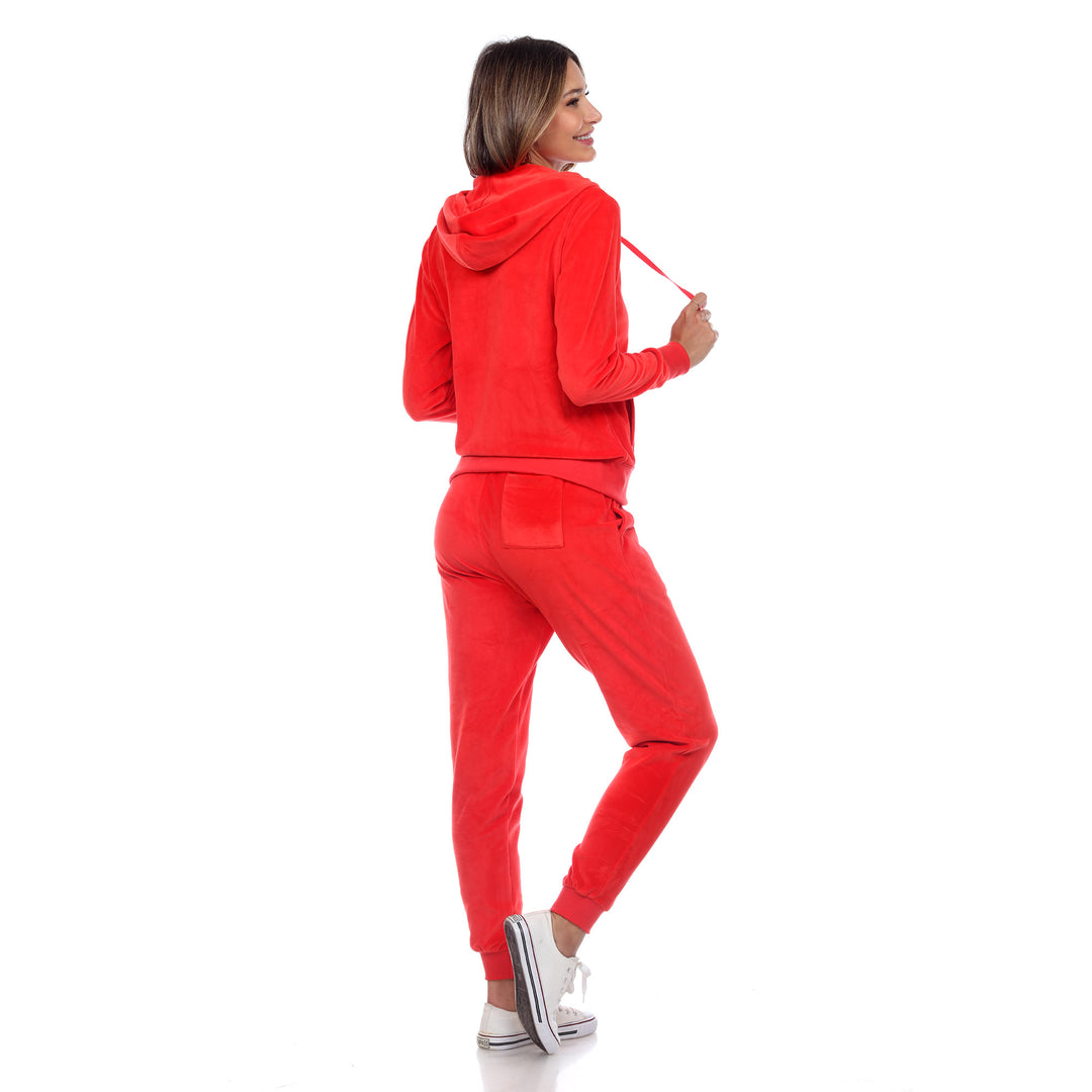 2 Piece Velour Tracksuit Set