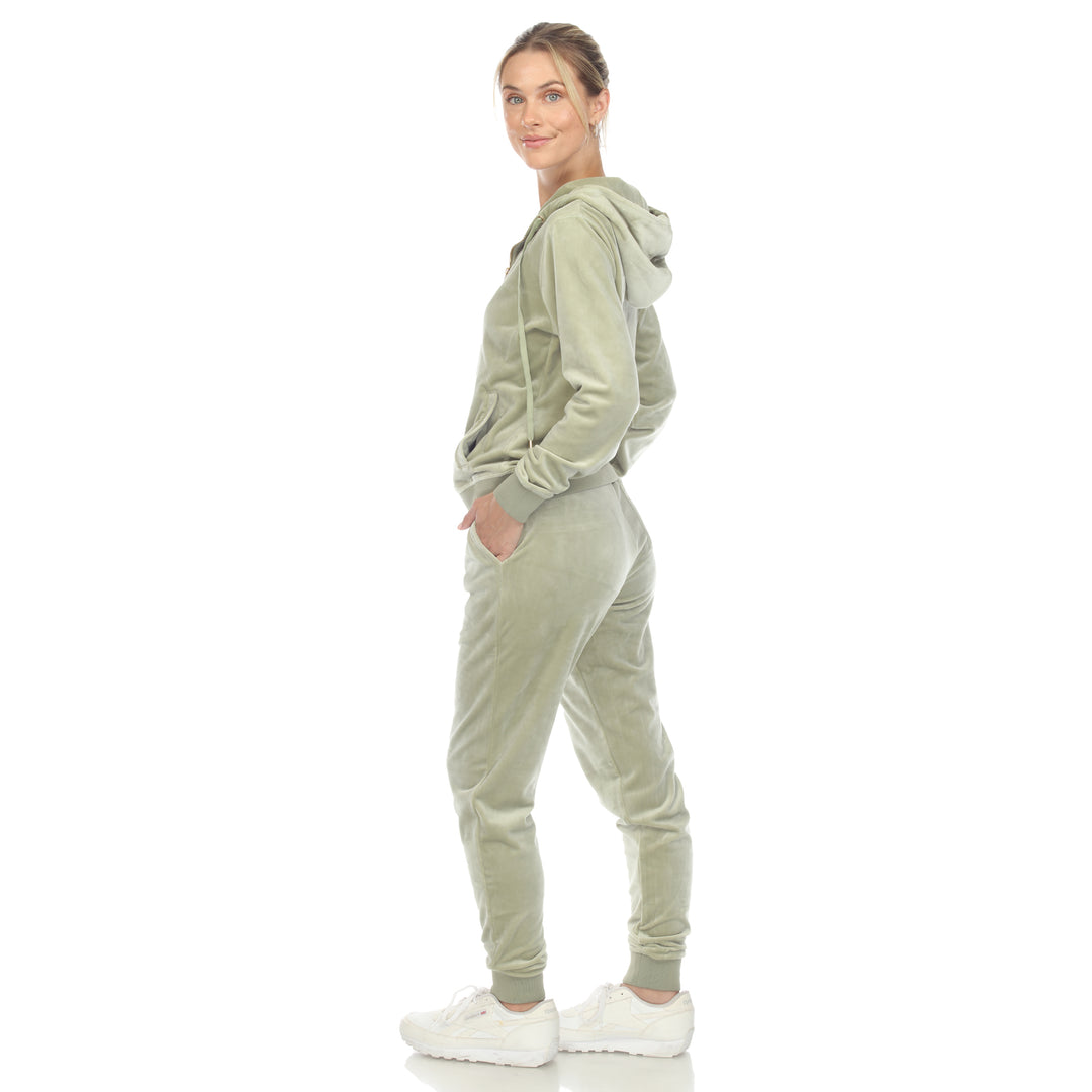 2 Piece Velour Tracksuit Set