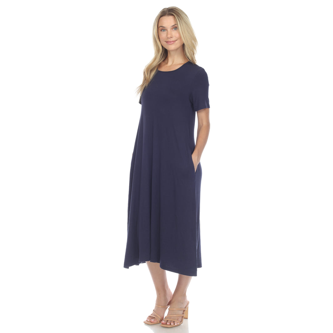 Women's Short Sleeve Midi Dress