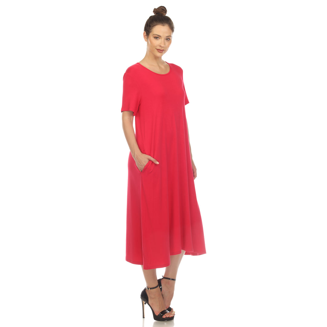 Women's Short Sleeve Midi Dress