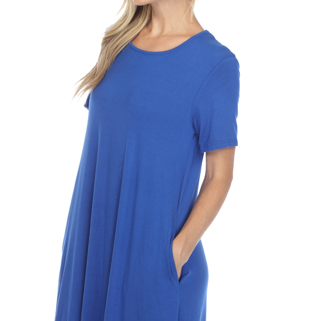 Women's Short Sleeve Midi Dress