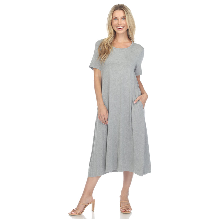 Women's Short Sleeve Midi Dress