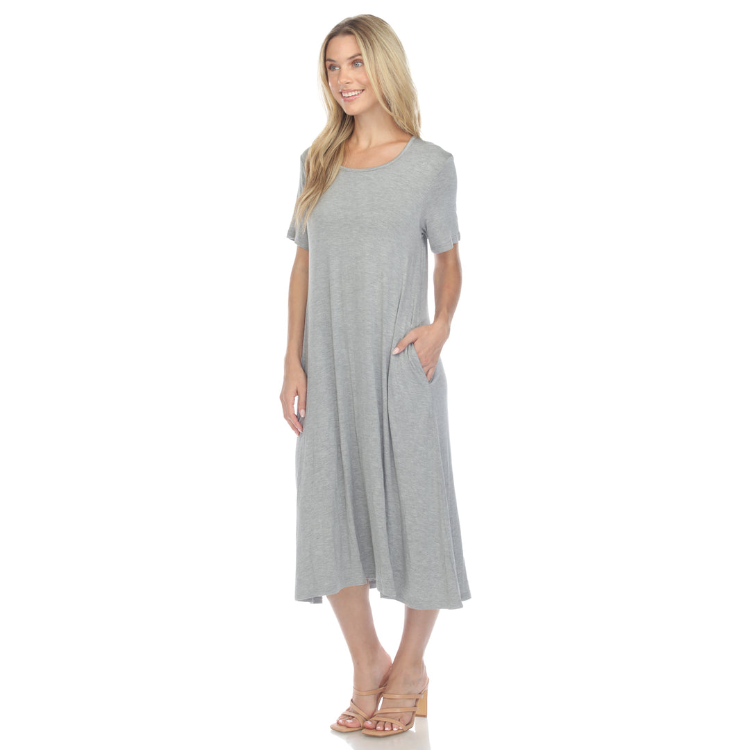 Women's Short Sleeve Midi Dress