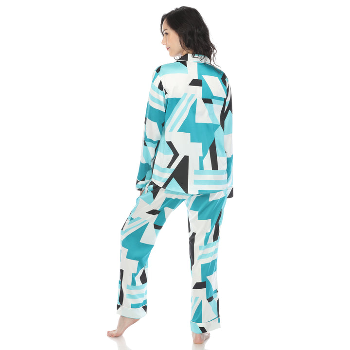 Women's Printed Satin Pajama Set