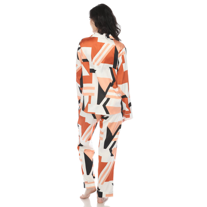 Women's Printed Satin Pajama Set