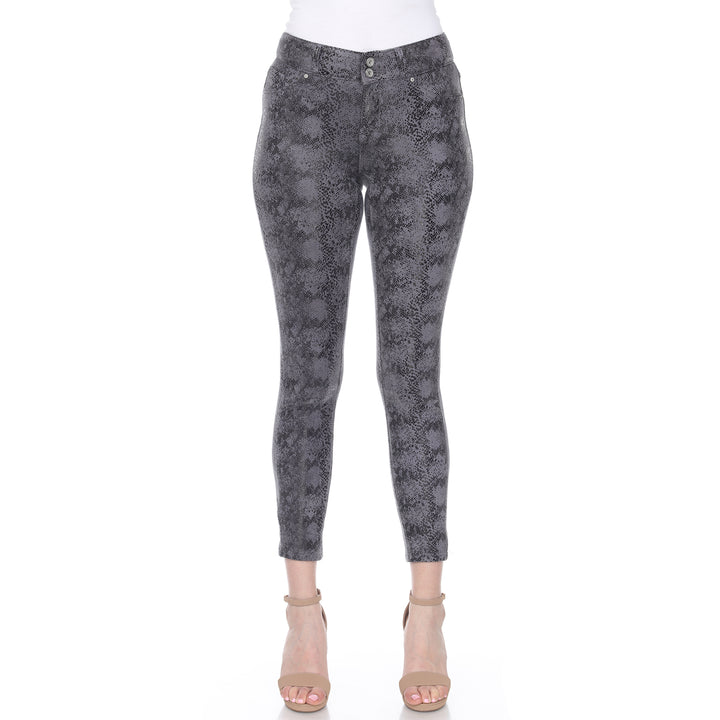 Women's Faux Suede Snake Print Pants