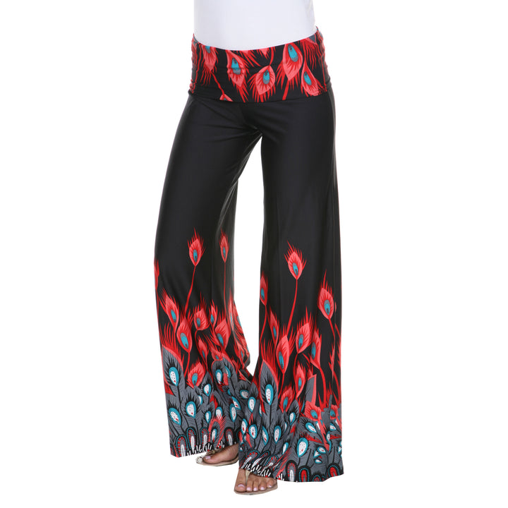 Women's Peacock Printed Palazzo Pants