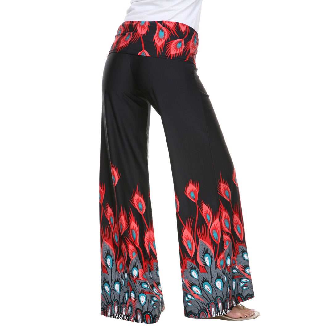 Women's Peacock Printed Palazzo Pants