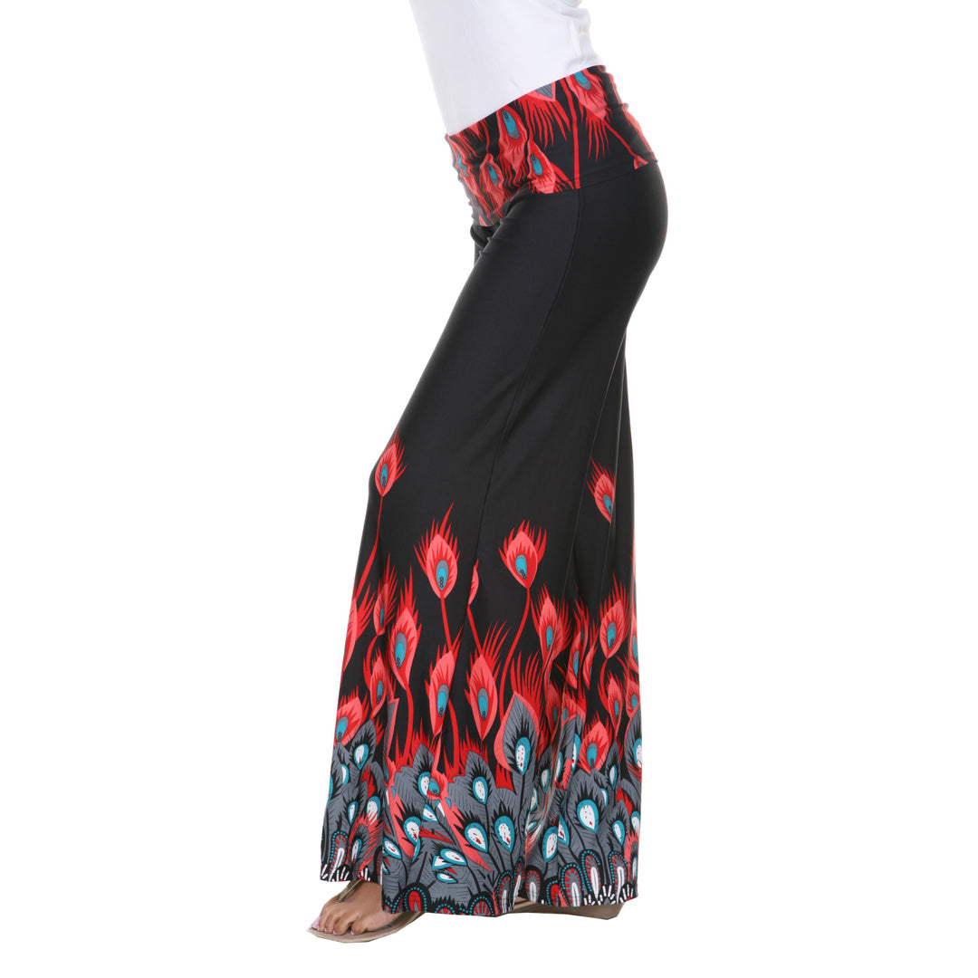 Women's Peacock Printed Palazzo Pants