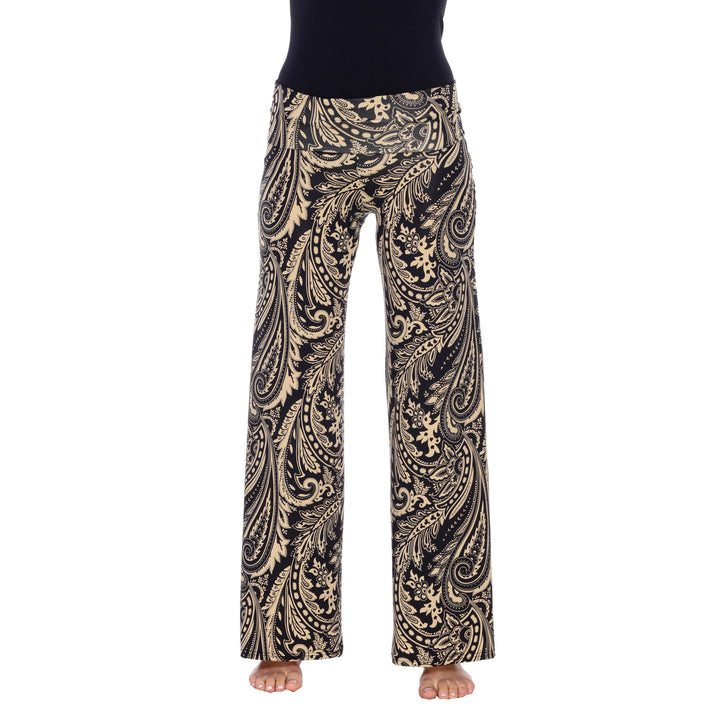 Women's Brown Paisley Printed Palazzo Pants