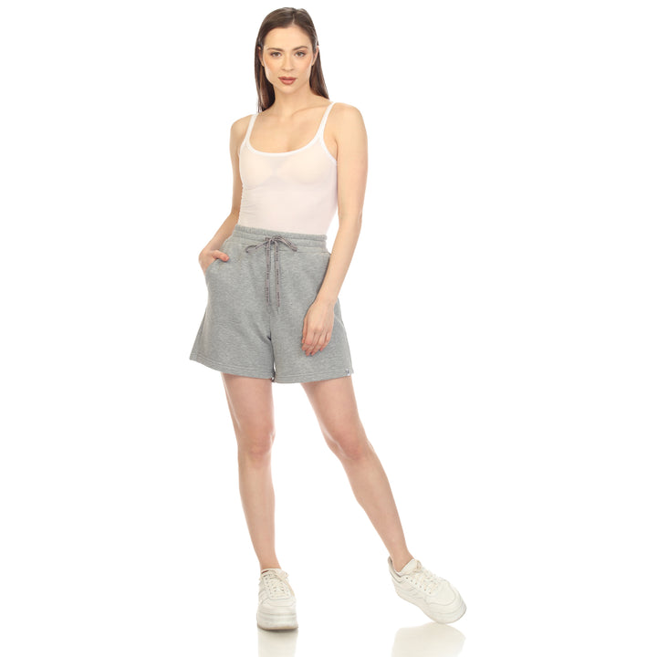 White Mark Women's Super Soft Drawstring Waistband Sweat Short