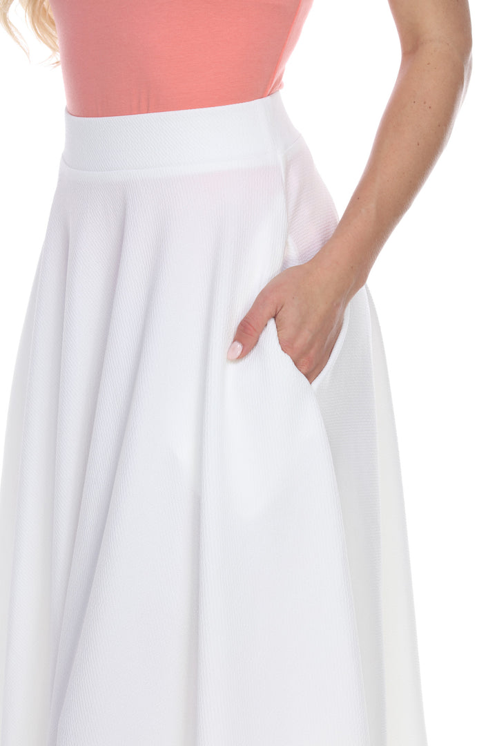 Flared Midi Skirt with pockets