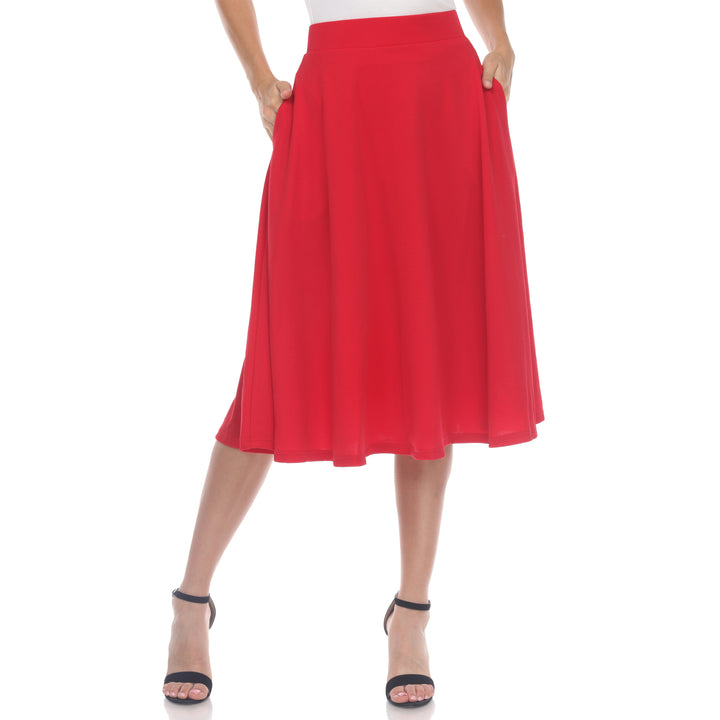 Flared Midi Skirt with pockets