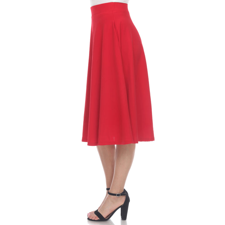 Flared Midi Skirt with pockets