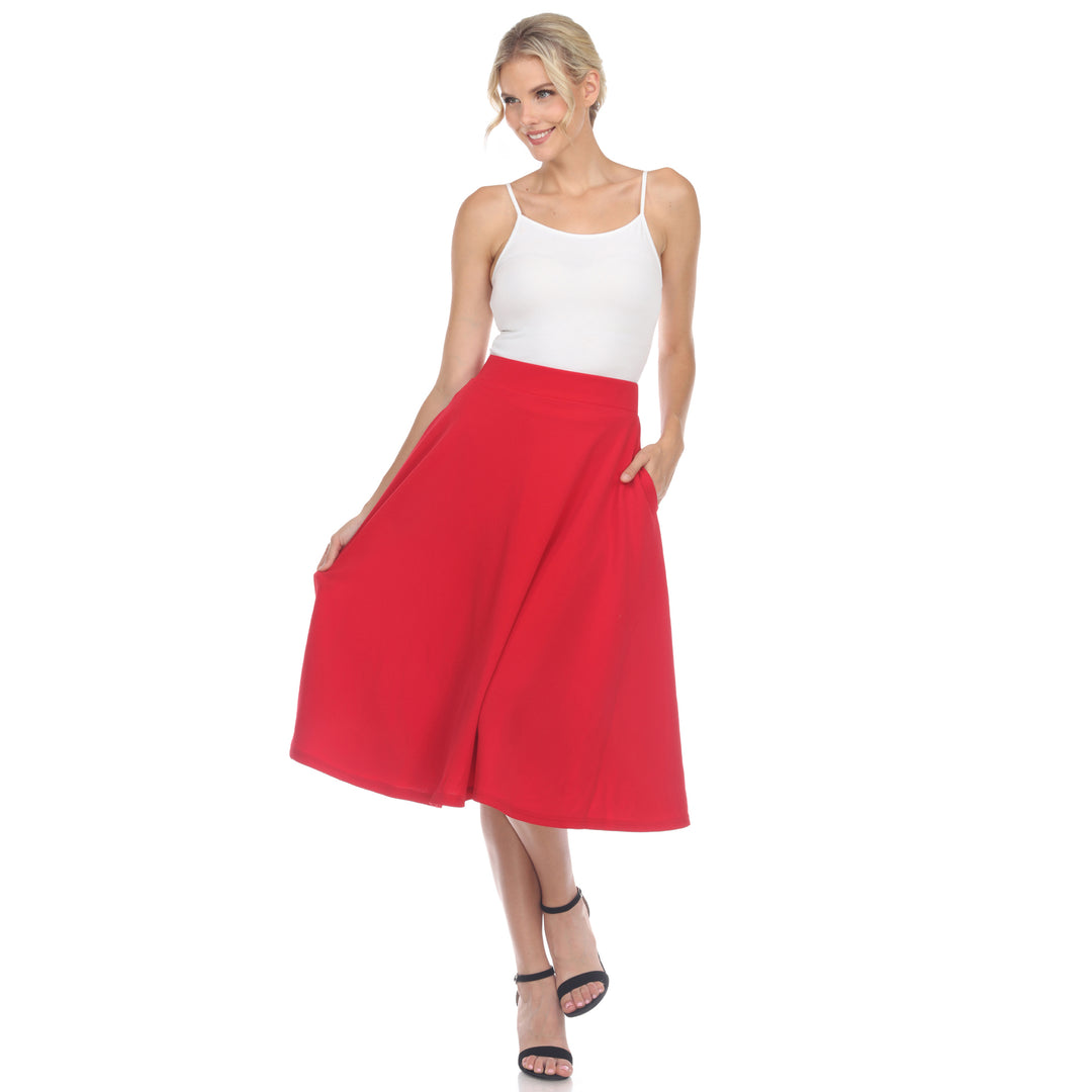 Flared Midi Skirt with pockets