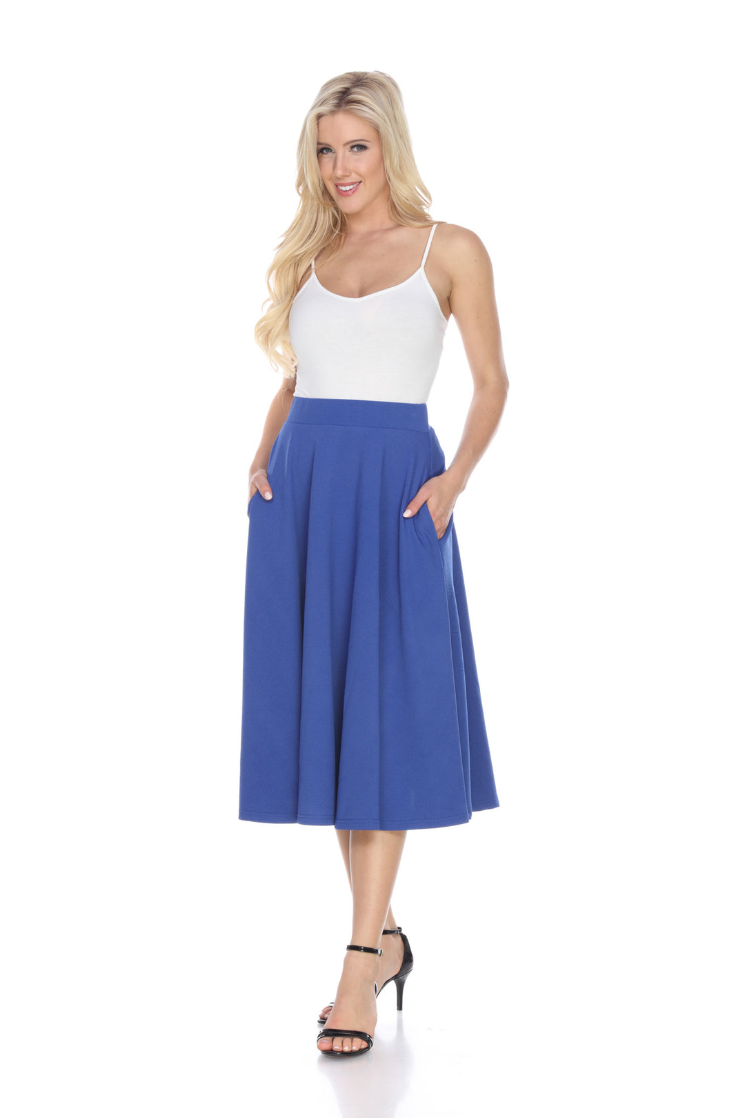 Flared Midi Skirt with pockets