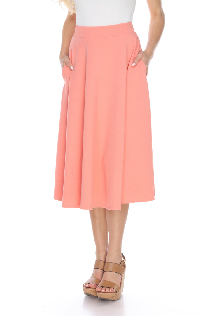 Flared Midi Skirt with pockets