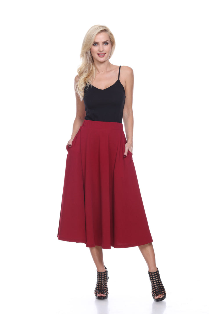 Flared Midi Skirt with pockets