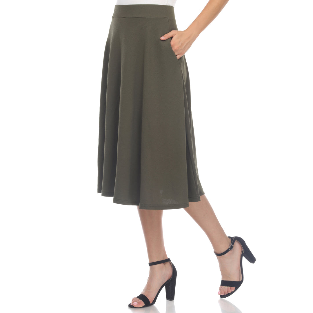 Flared Midi Skirt with pockets