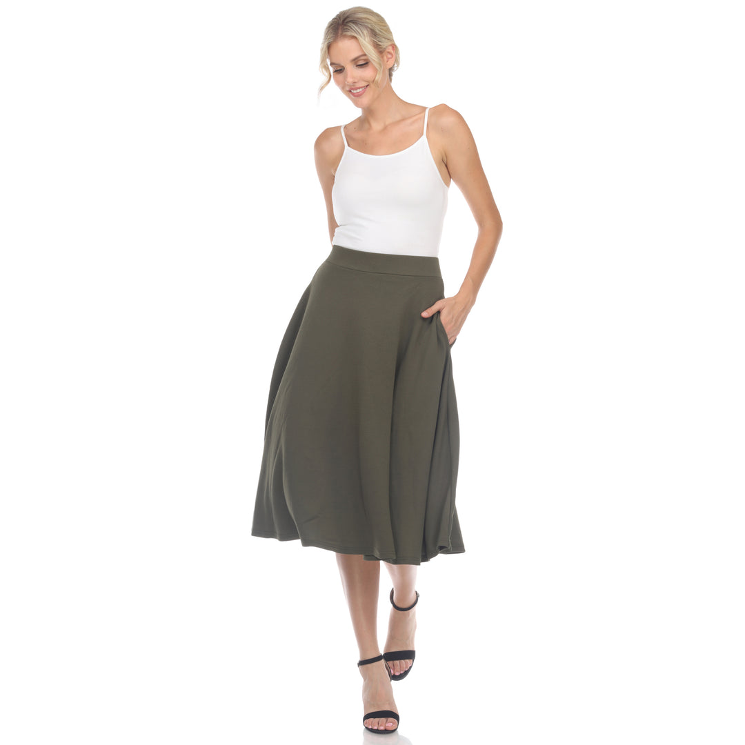 Flared Midi Skirt with pockets