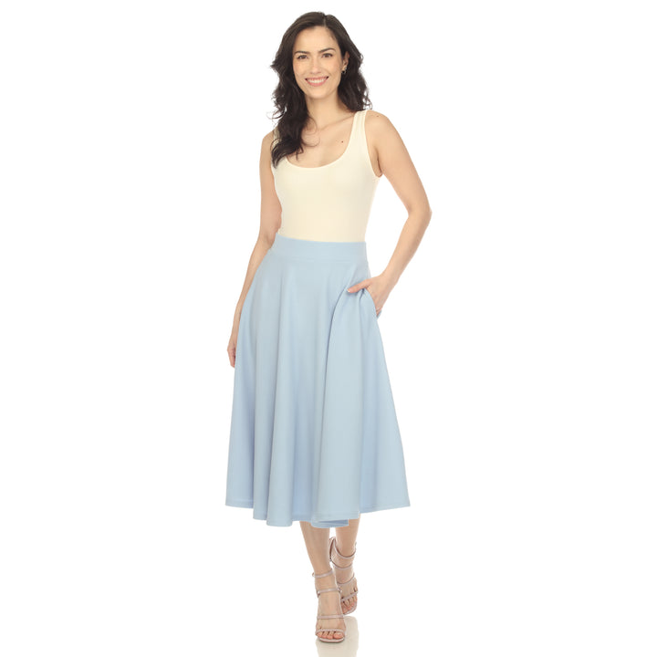 Flared Midi Skirt with pockets