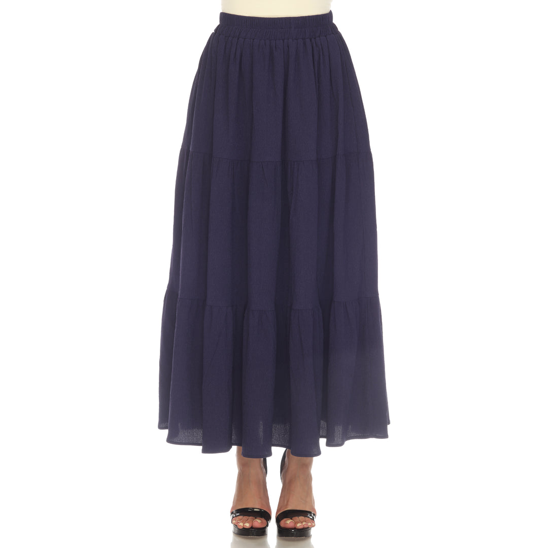 Women's Pleated Tiered Maxi Skirt