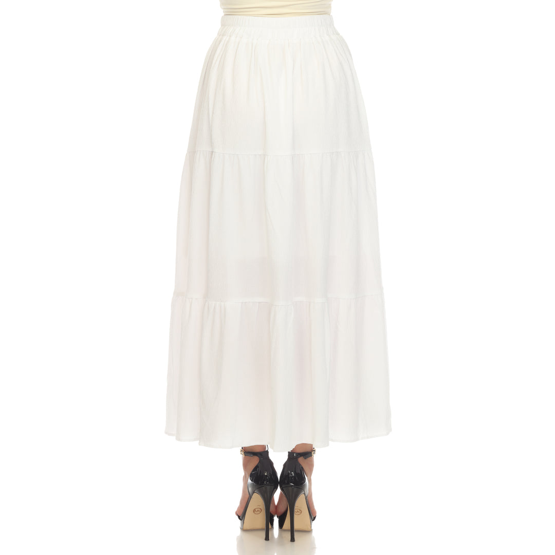 Women's Pleated Tiered Maxi Skirt