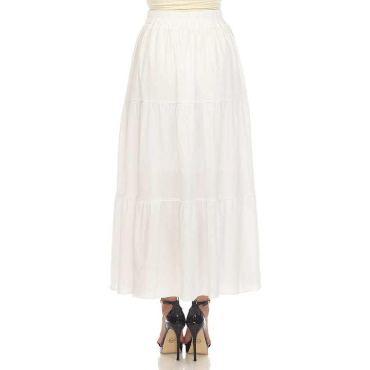 Women's Pleated Tiered Maxi Skirt