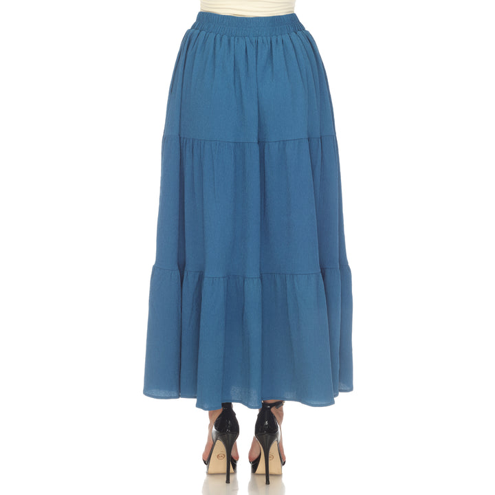 Women's Pleated Tiered Maxi Skirt