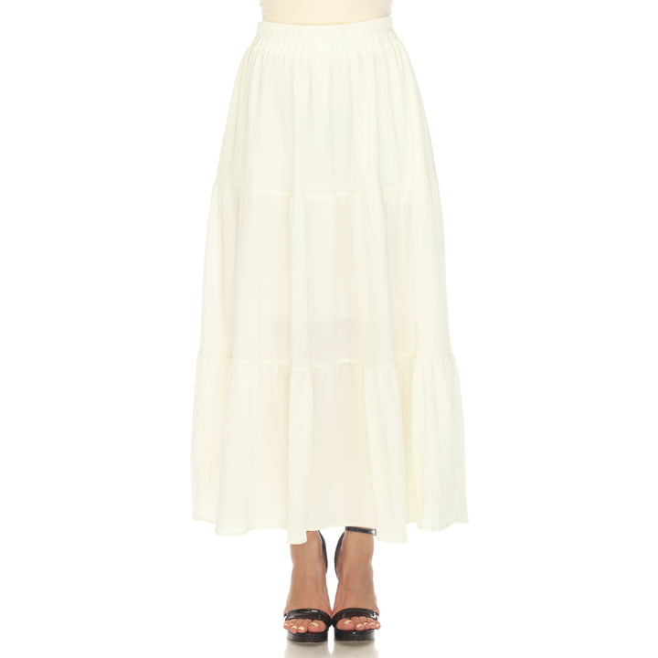 Women's Pleated Tiered Maxi Skirt