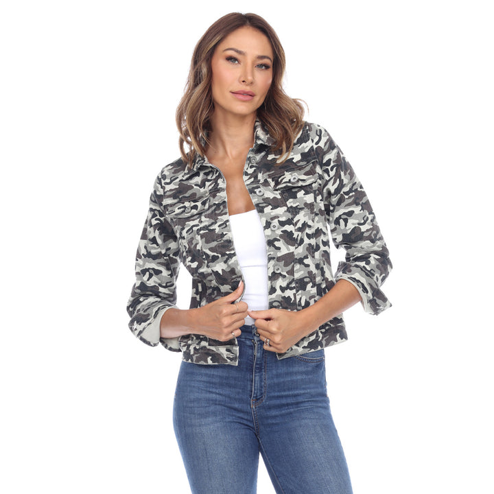 Women's Camo Denim Jacket