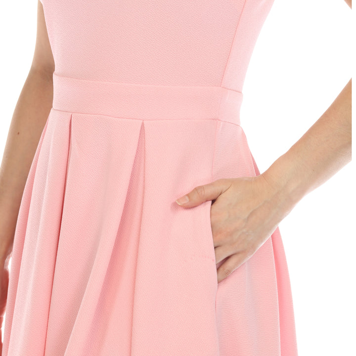 Women's Solid Fit and Flare Dress