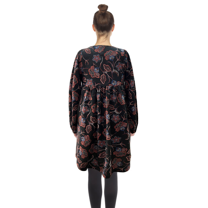 Women's Paisley Flower Embroidered Sweater Dress