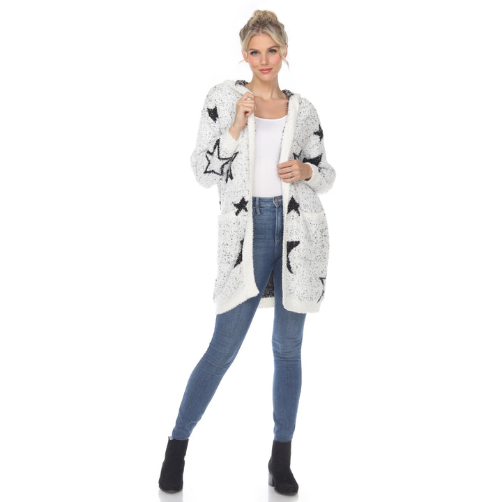 Women's Hooded Open Front Sherpa Coat