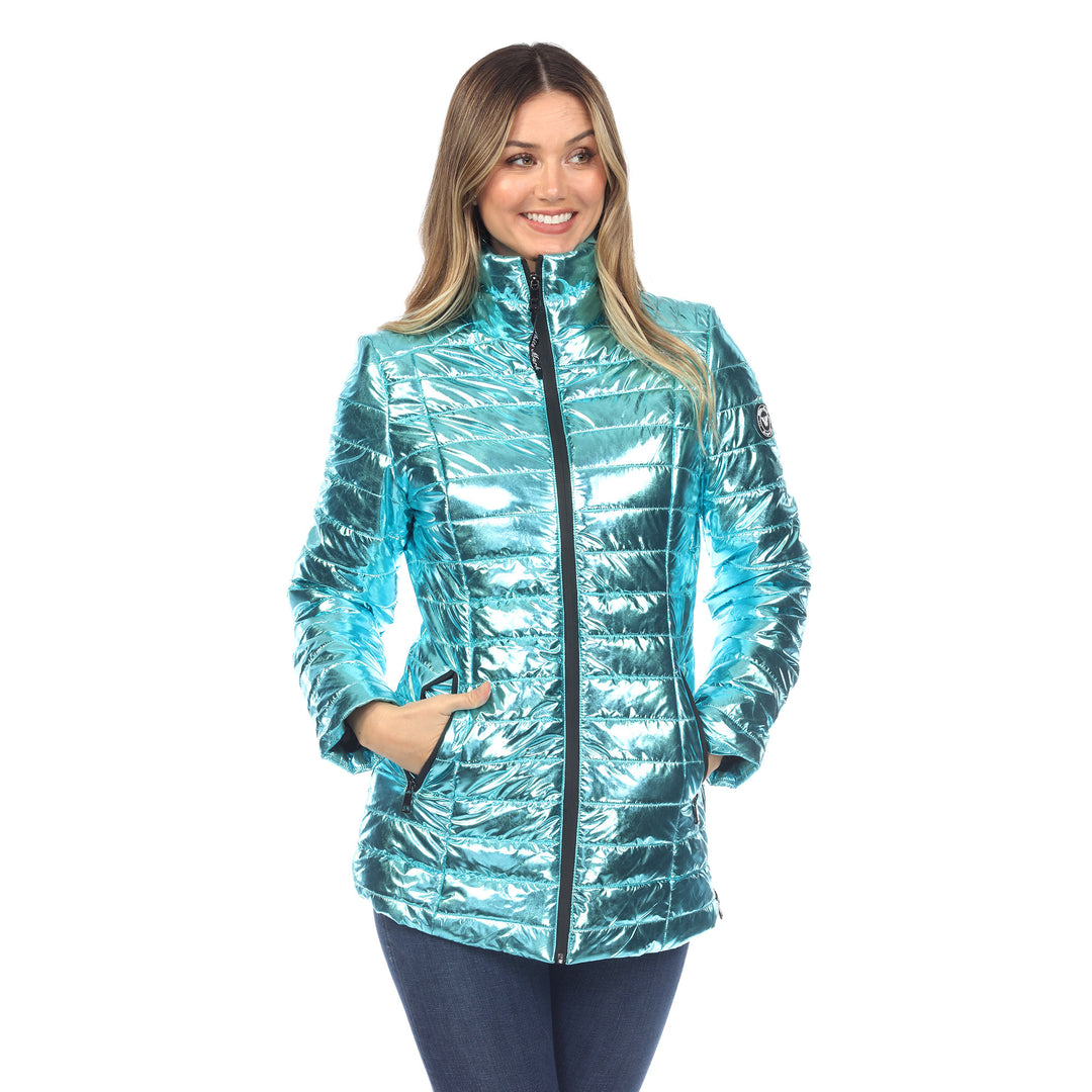 Women's Metallic Puffer Coat