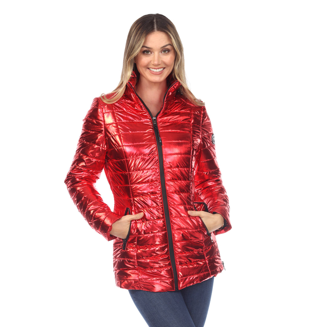 Women's Metallic Puffer Coat