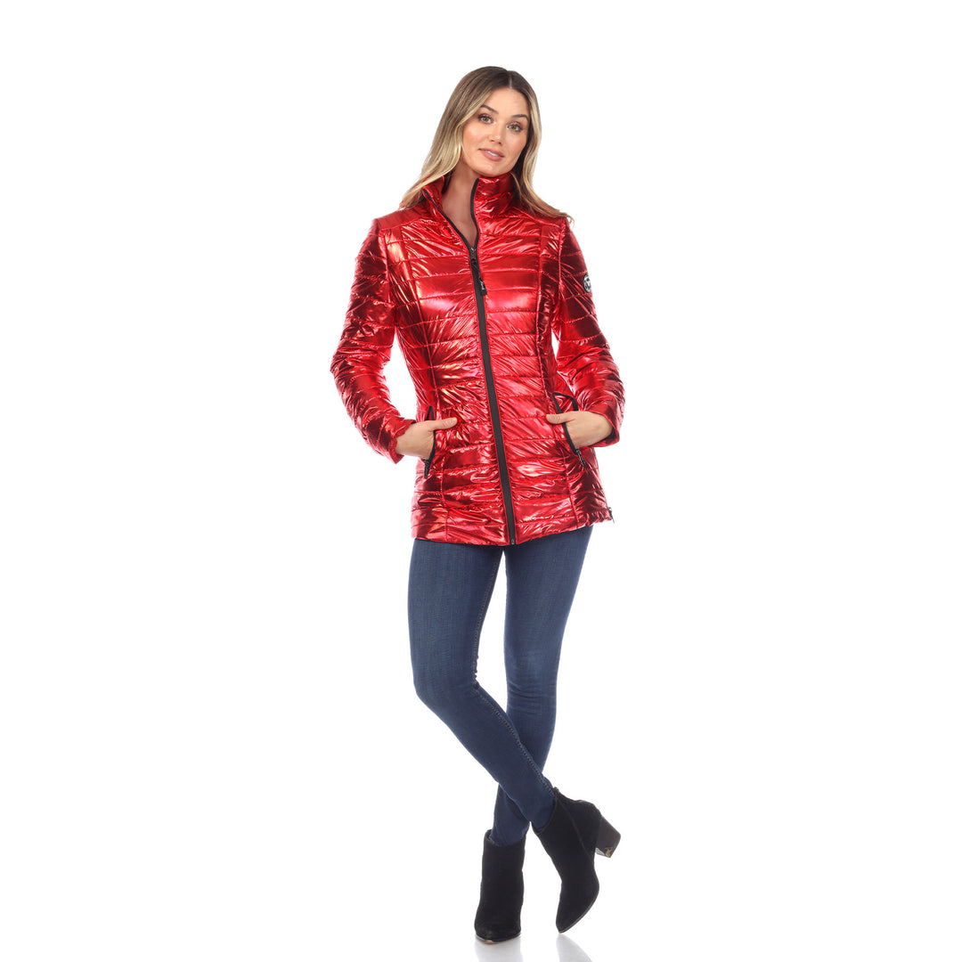 Women's Metallic Puffer Coat