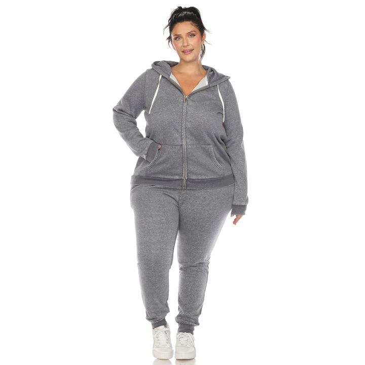 Women's Plus Size Burnout Jogger Set