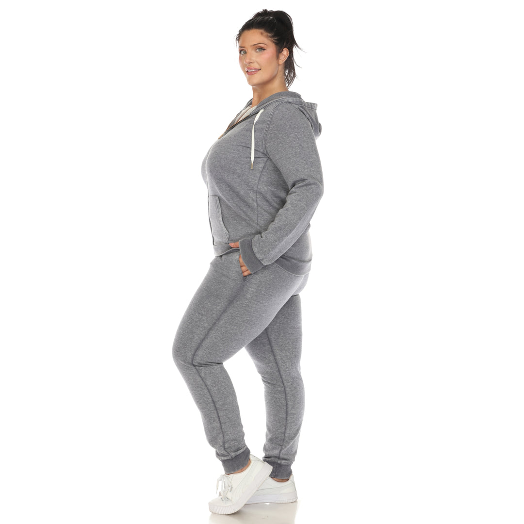 Women's Plus Size Burnout Jogger Set