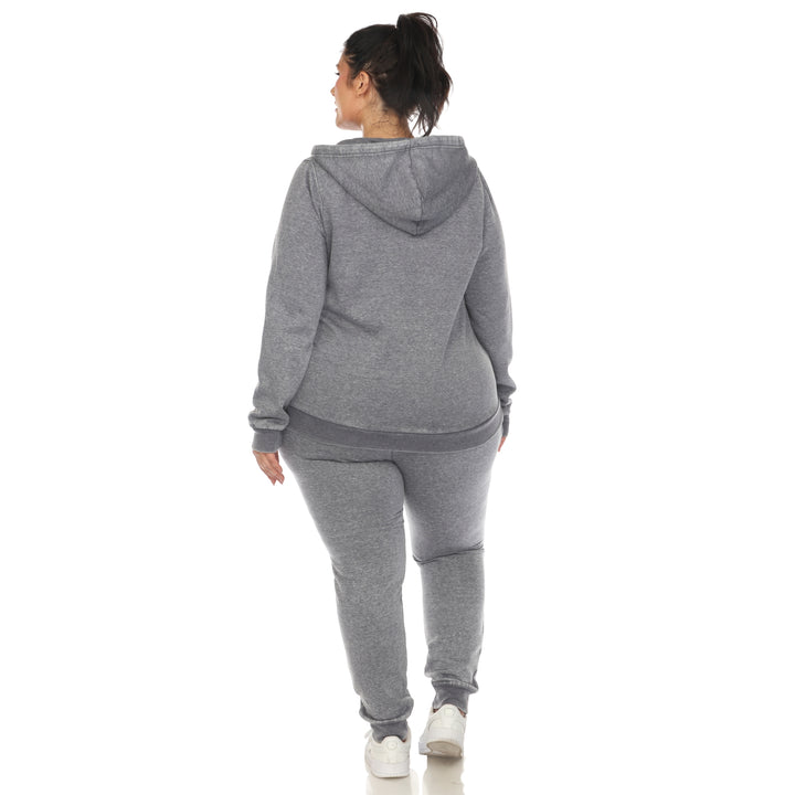 Women's Plus Size Burnout Jogger Set