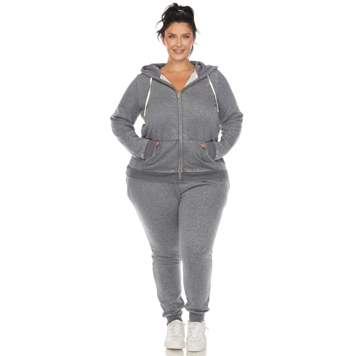 Women's Plus Size Burnout Jogger Set