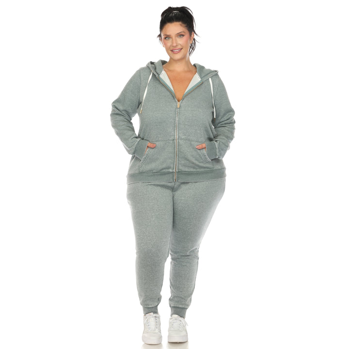 Women's Plus Size Burnout Jogger Set