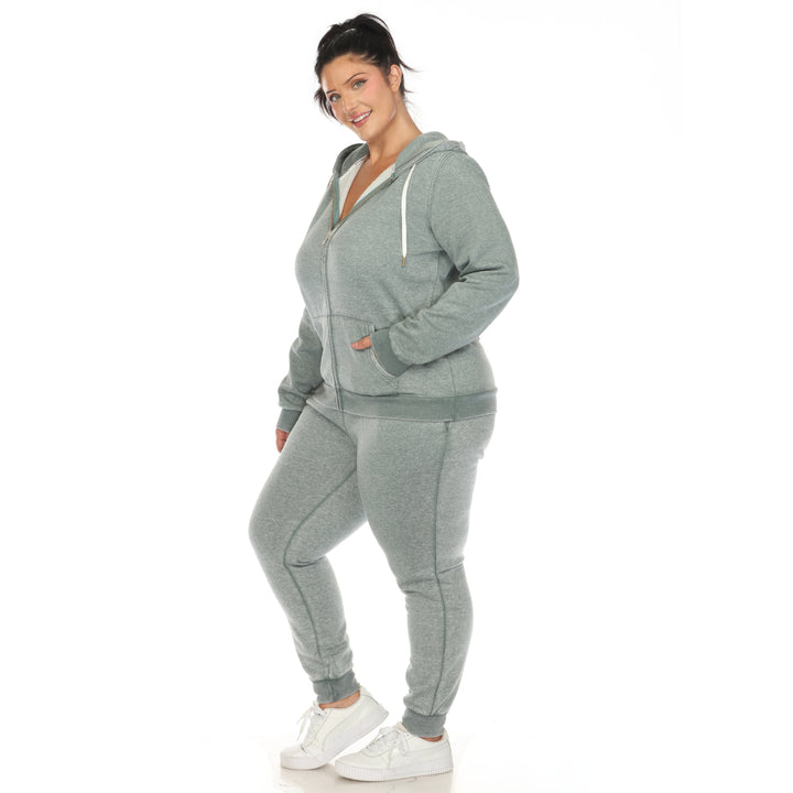 Women's Plus Size Burnout Jogger Set