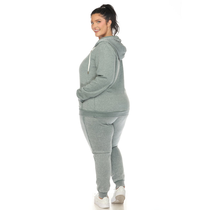 Women's Plus Size Burnout Jogger Set