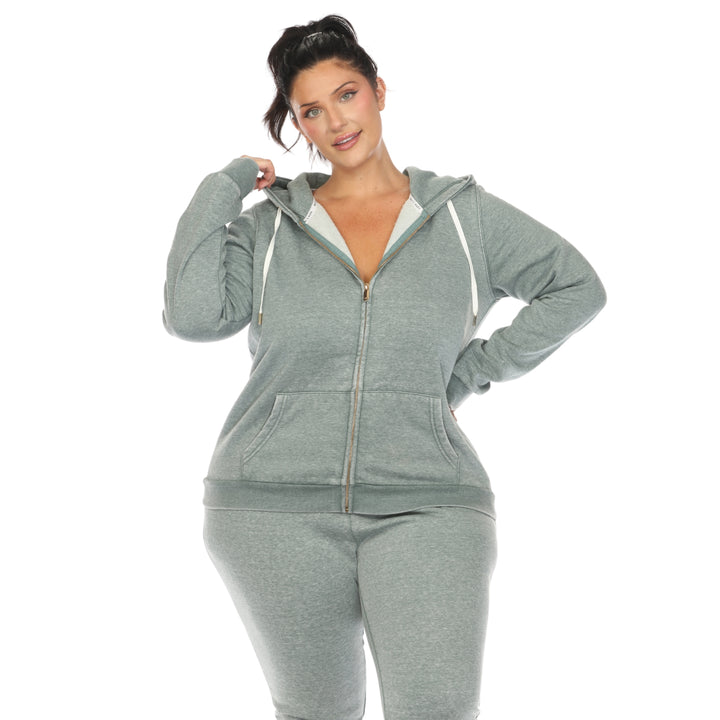 Women's Plus Size Burnout Jogger Set