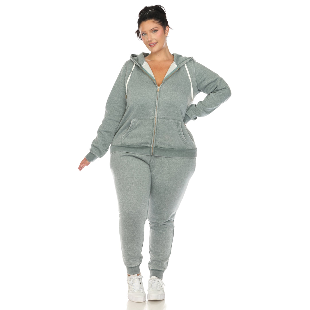 Women's Plus Size Burnout Jogger Set