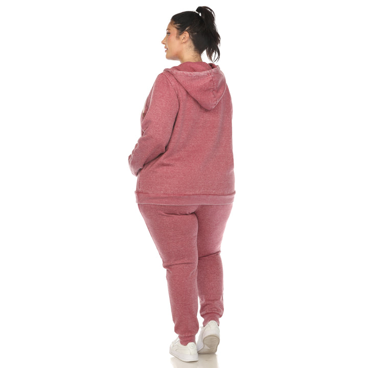 Women's Plus Size Burnout Jogger Set