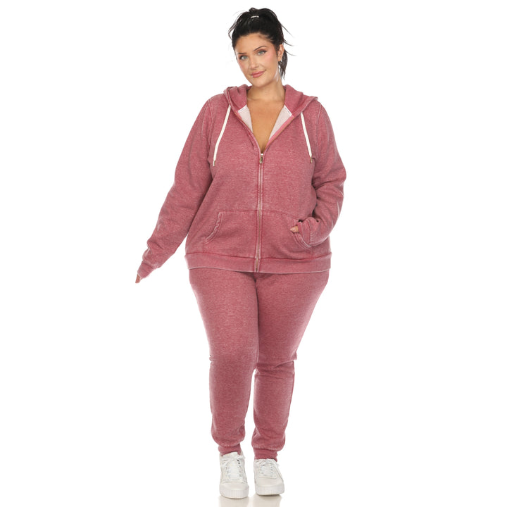 Women's Plus Size Burnout Jogger Set