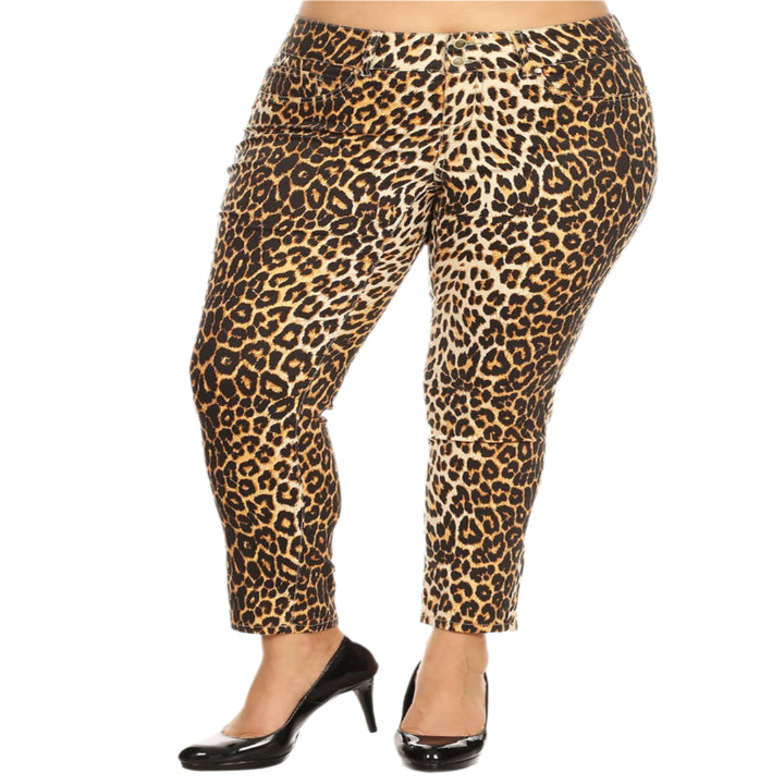 Women's Plus Size Printed Cheetah Pants